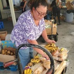 Aurora is now also a volunteer at the weekly pantry.